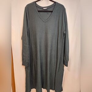 026 LuLaRoe Teal Knit Midi Dress Size XL